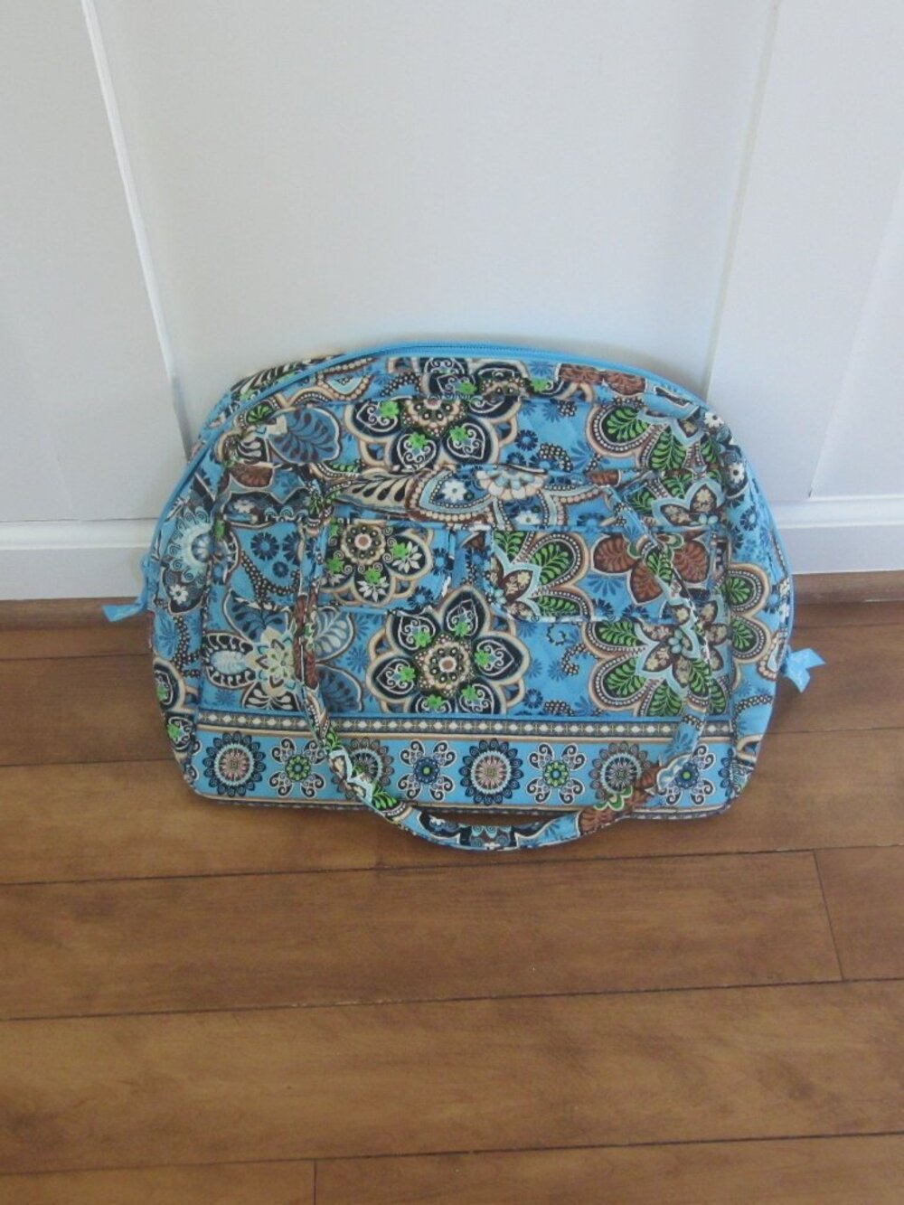 Vera Bradley Turnlock Satchel in Bali Blue